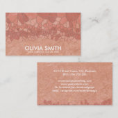 Carte De Visite Cellules or Rose Abstraites (Devant / Derrière)