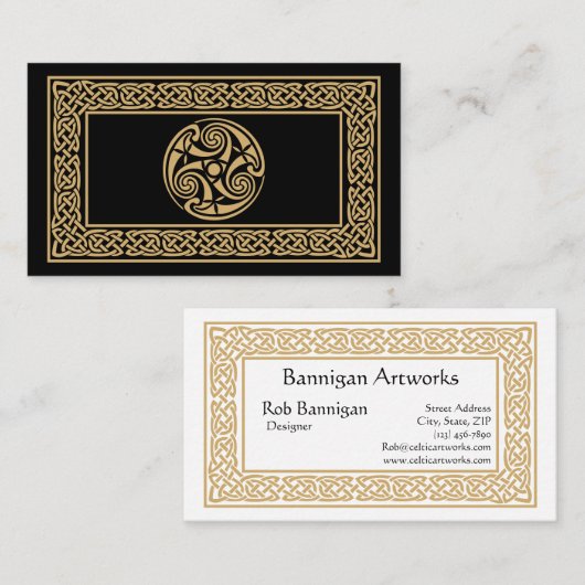 Carte de visite celte (Devant / Derrière)