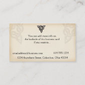 Carte de visite celtique de conception de symbole (Dos)