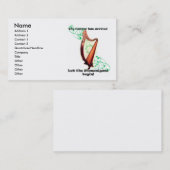 Carte de visite celtique d'harpe (Devant / Derrière)