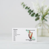 Carte de visite celtique d'harpe (Debout devant)