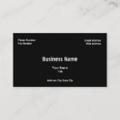 Carte De Visite Central de hot rod (Dos)