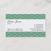 Carte De Visite Centre Band - Script - Motif Écailles de Poisson (Dos)