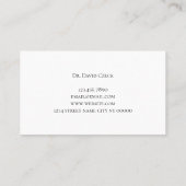 Carte De Visite Centre Chiropractic & Wellness (Dos)