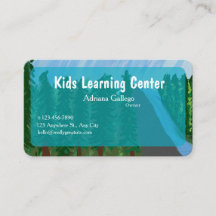 carte de visite centre d'apprentissage pour enfant