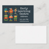 Carte De Visite Centre d'apprentissage précoce Garderie robots d'a (Devant / Derrière)