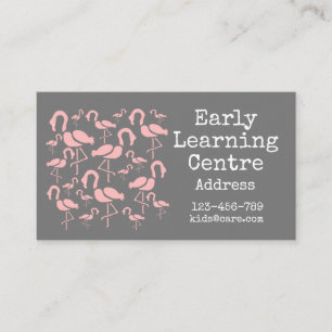 Carte De Visite Centre d'apprentissage préscolaire Flamingo rose