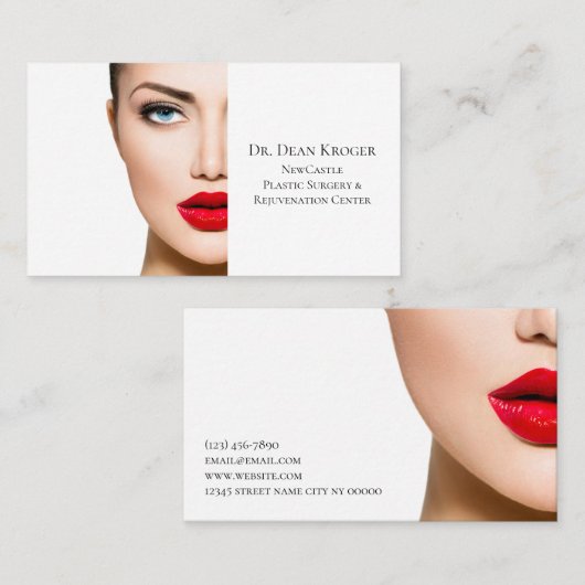 Carte De Visite Centre de chirurgie et de rajeunissement en plasti (Devant / Derrière)