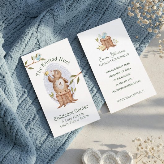 Carte De Visite Centre de garde d'enfants pour enfants de l'ours e