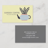 Carte De Visite Centre de jardin moderne pastel plante (Devant / Derrière)