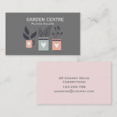 Carte De Visite Centre de jardin moderne pastel plante (Devant / Derrière)