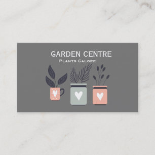 Carte De Visite Centre de jardin moderne pastel plante