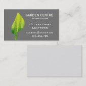 Carte De Visite Centre de jardin vert feuille éco nature (Devant / Derrière)