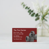 Carte De Visite Centre de pneus automobile Conception simple (Debout devant)