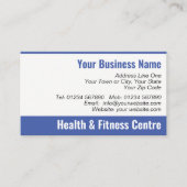 Carte De Visite Centre de santé et de conditionnement physique Car (Devant)