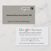 Carte De Visite Centre de soin avancé d'oeil (Devant / Derrière)