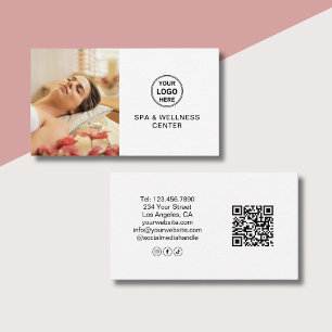 Carte De Visite Centre de Spa et de Bien-être Logo personnalisé Ph