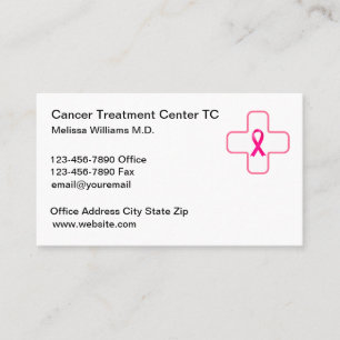 Carte De Visite Centre de traitement du cancer médical Oncologue