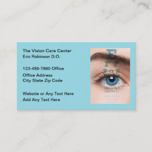 Carte De Visite Centre de vision du médecin oculaire