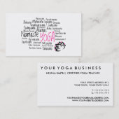 Carte De Visite Centre de yoga/affaires/professeur élégants de (Devant / Derrière)