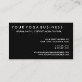 Carte De Visite Centre de yoga/affaires/professeur élégants de (Dos)