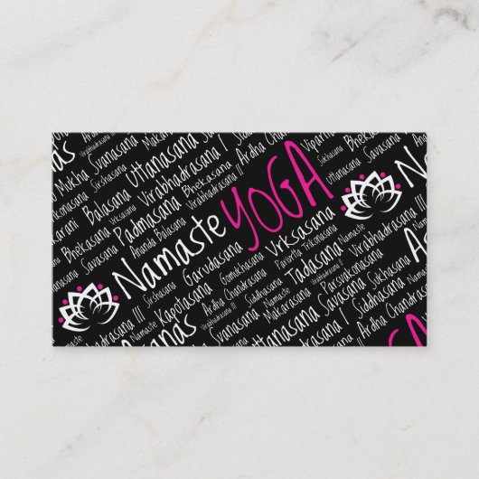 Carte De Visite Centre de yoga/affaires/professeur élégants de (Devant)