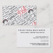 Carte De Visite Centre de yoga/affaires/professeur élégants de (Devant / Derrière)