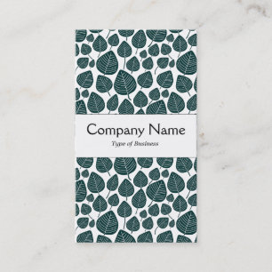 Carte De Visite Centre du groupe - Feuilles - Vert mousse foncé su