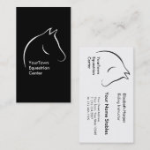 Carte De Visite Centre équestre de tête de cheval (Devant / Derrière)