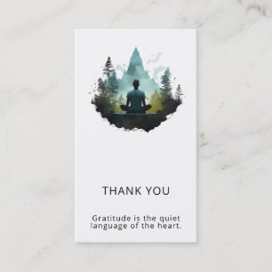Carte De Visite Centre Intérieur Méditation en Forêt