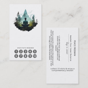 Carte De Visite Centre Intérieur Méditation en Forêt