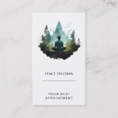Carte De Visite Centre Intérieur | Méditation en Forêt (Devant)