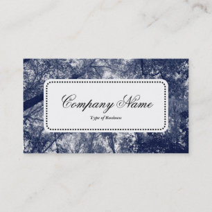 Carte De Visite Centre Label v5 - Bleu Automne