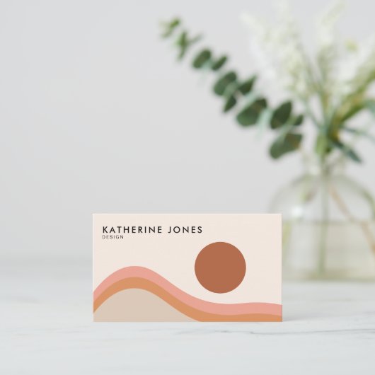 Carte De Visite Centre Siècle Moderne Boho Chic (Debout devant)