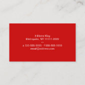 Carte De Visite Centre-ville de Downtown (Dos)