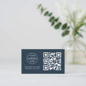 Carte De Visite CEO Professional QR Code Logo Moderne (Debout devant)