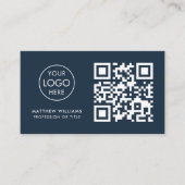 Carte De Visite CEO Professional QR Code Logo Moderne (Devant)