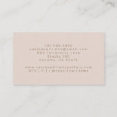 Carte De Visite Céramique artisanale Potter Potterie (Dos)