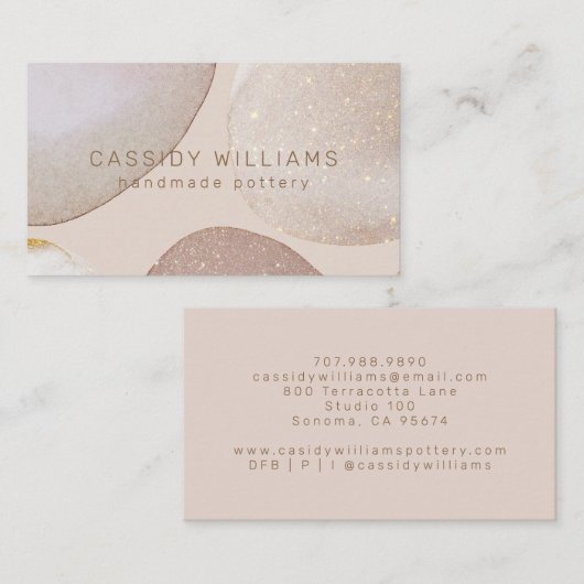 Carte De Visite Céramique artisanale Potter Potterie (Devant / Derrière)