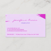 Carte De Visite Céramique en argile rose sculpture d'outil Poterie (Dos)