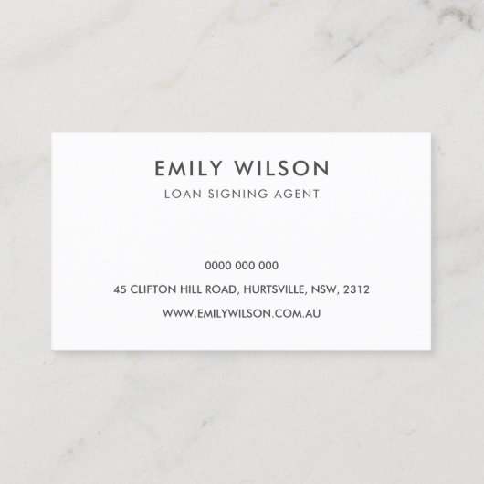 CARTE DE VISITE CÉRAMIQUE GRIS GLAZED SPECKLED PIER NIB NOTARY (Dos)