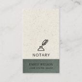 CARTE DE VISITE CÉRAMIQUE GRIS GLAZED SPECKLED PIER NIB NOTARY (Devant)