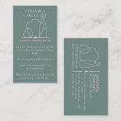 Carte De Visite Céramique Vase de poterie verte Instruction de soi (Devant / Derrière)