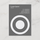 Carte De Visite Cercle à point central II (Dos)