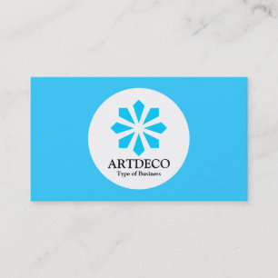 Carte De Visite Cercle - Art Déco - Ciel bleu