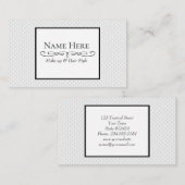 Carte De Visite Cercle blanc en relief (Devant / Derrière)