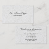 Carte De Visite Cercle Blanc Et Étoiles Élégant Motif (Devant / Derrière)