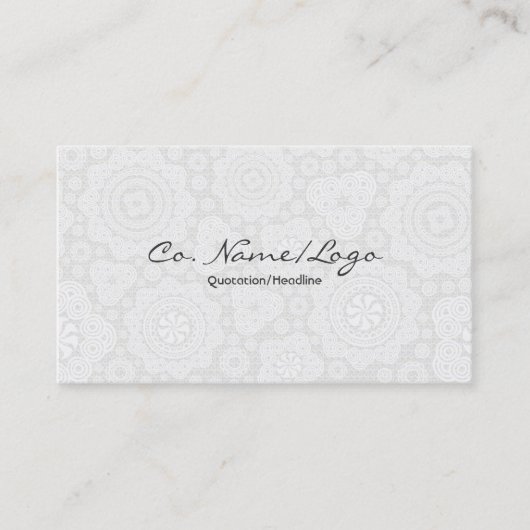 Carte De Visite Cercle Blanc Et Étoiles Élégant Motif (Devant)