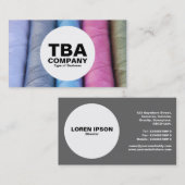 Carte De Visite Cercle - bobines de coton (Devant / Derrière)