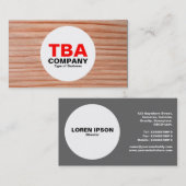 Carte De Visite Cercle - Bois 01 (Devant / Derrière)